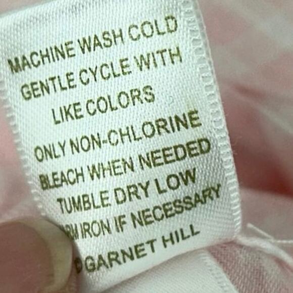 Garnett Hill Women Gingham Long Sleeve Button Up Top Blouse Pink Preppy Size 12 - Picture 7 of 7